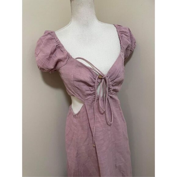 Free People Endless Summer Extra Dose Midi - Lilac Rose Cream Size S - Picture 4 of 8